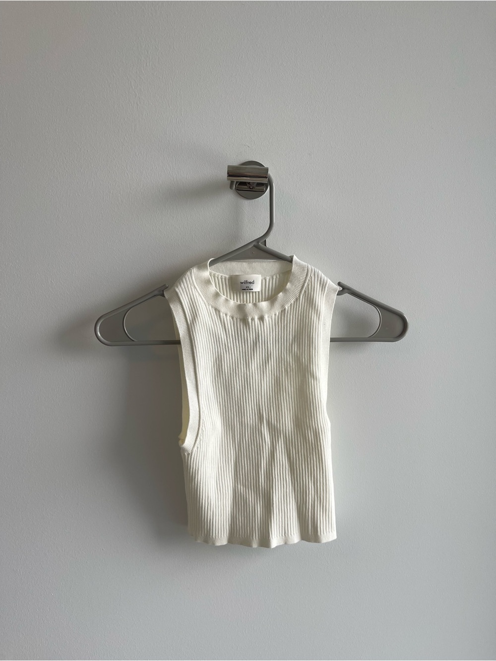 Wilfred Ribbed Crewneck Tank Top - Ivory